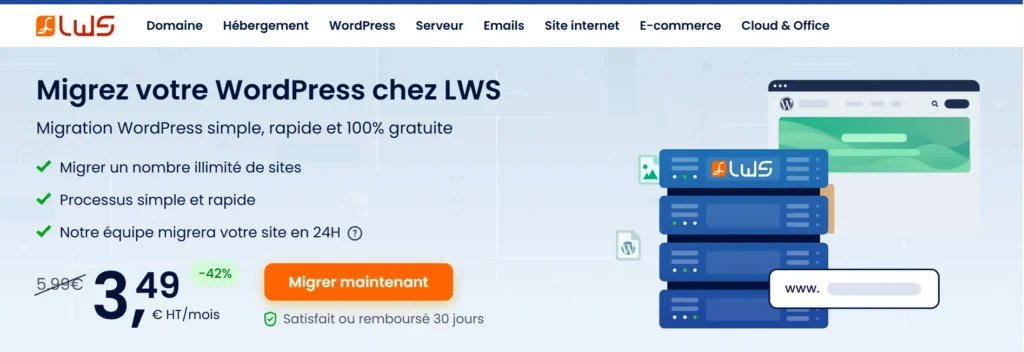 Migration site web vers LWS - Service gratuit