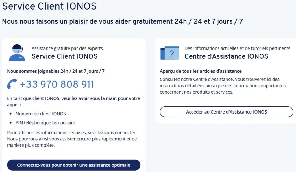 Service Client IONOS