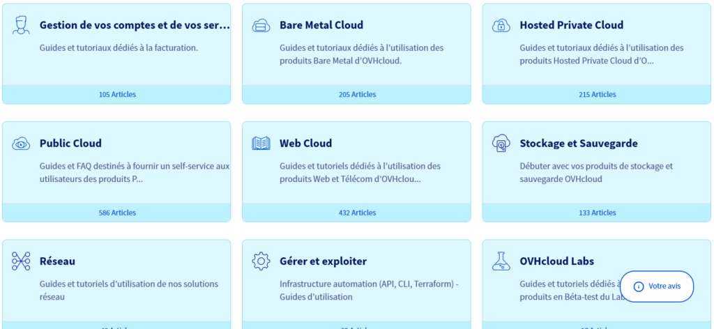 Documentation et Tutoriels OVHcloud