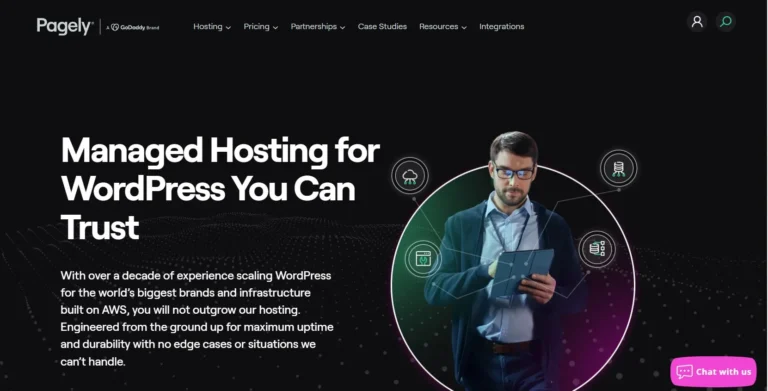 Interface tableau de bord Pagely